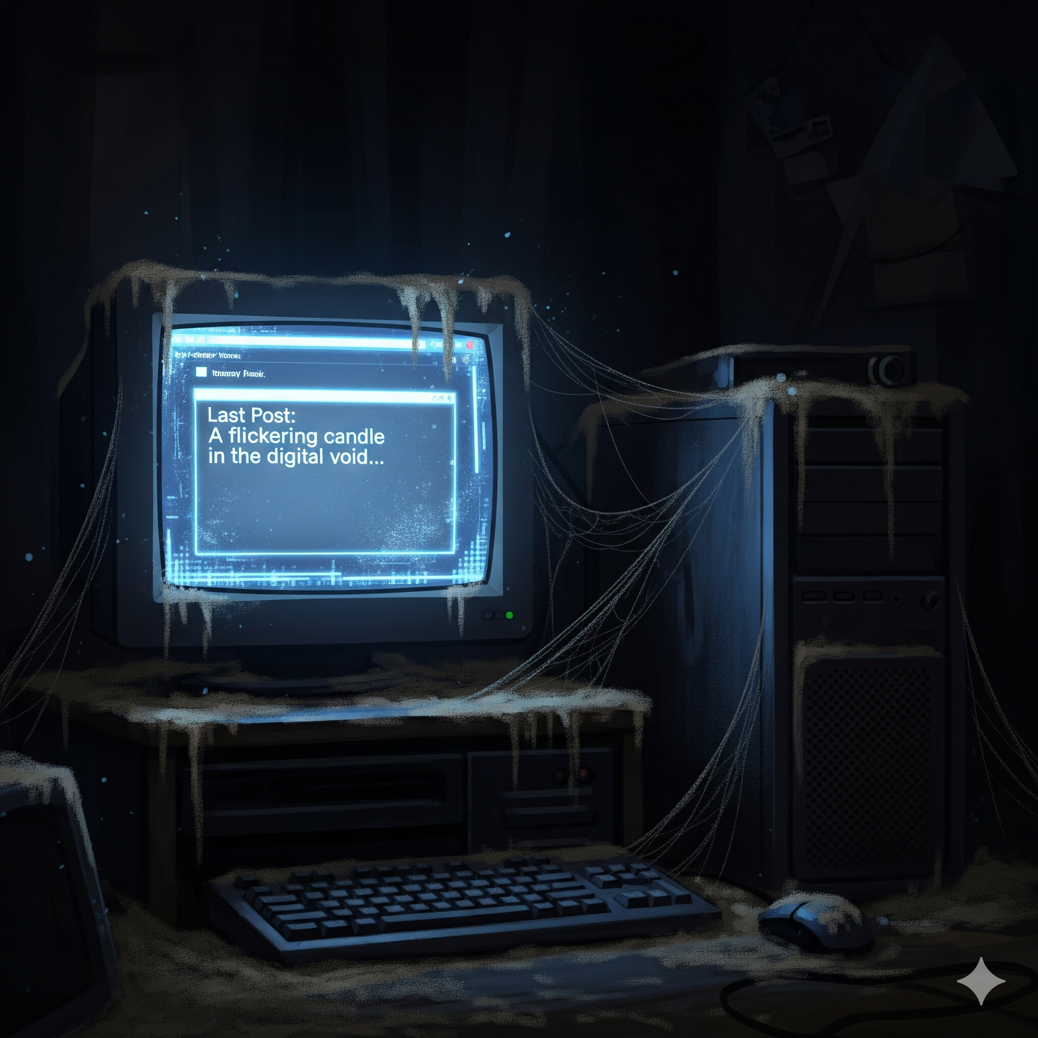 An abstract, blurry image representing a forgotten digital space